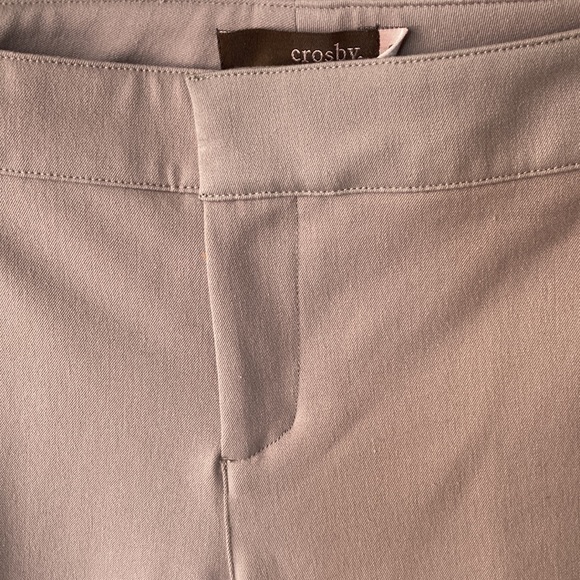 Crosby Cotton Blend Beige Pants Size 8 - Picture 2 of 4